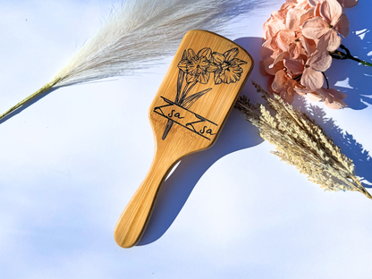Birth Flower Hairbrush