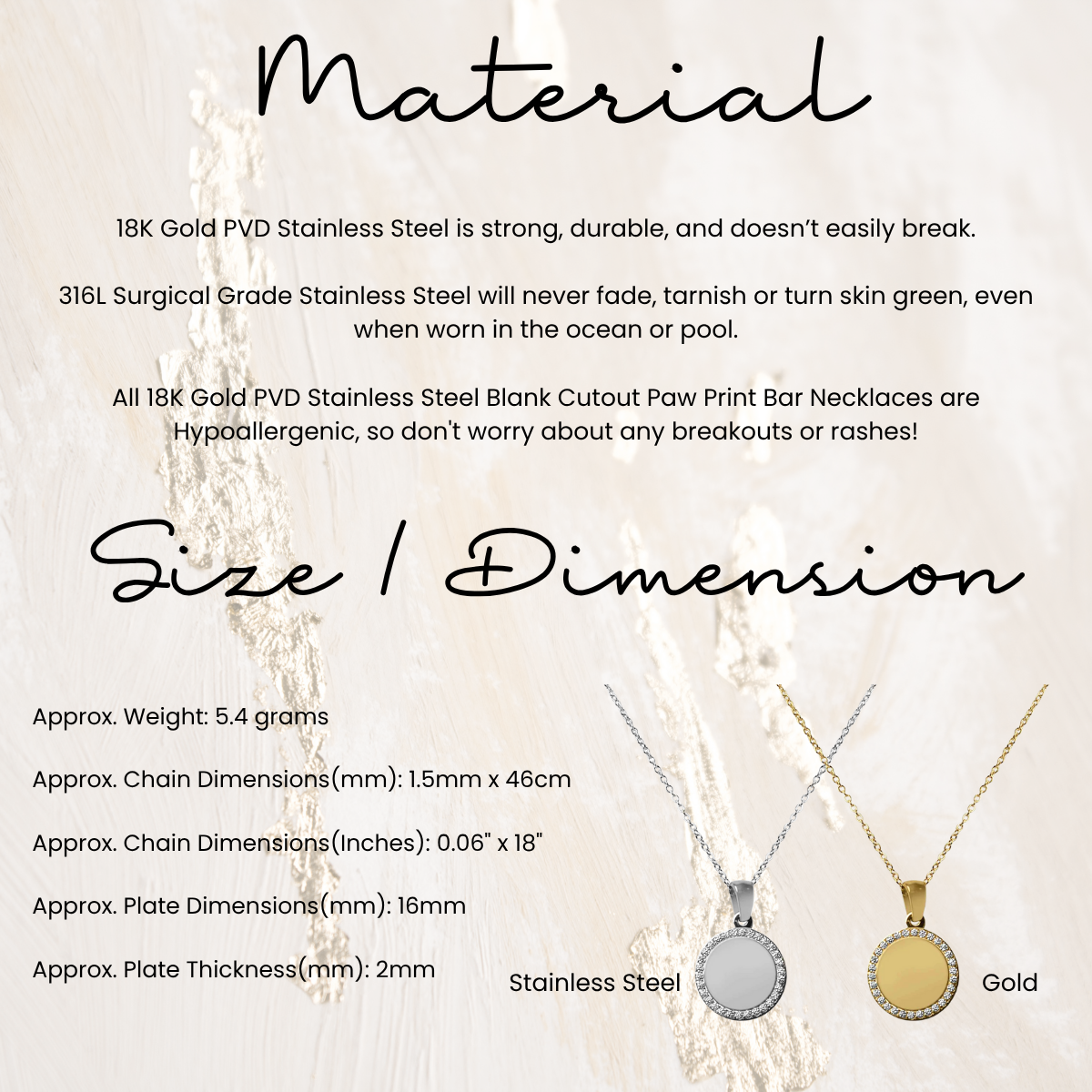 Round Pendant Necklace