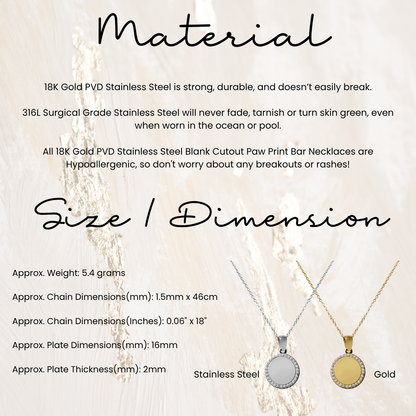 Round Pendant Necklace