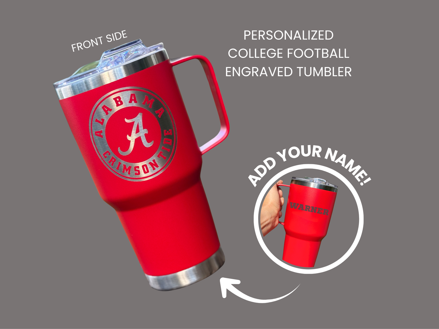 Personalized College Tumbler 30oz