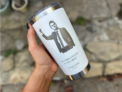 Charlie Kirk 20 oz Tumbler
