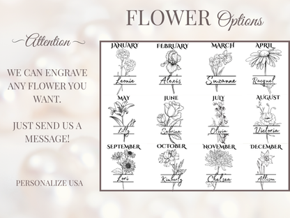 Birth Flower Hairbrush