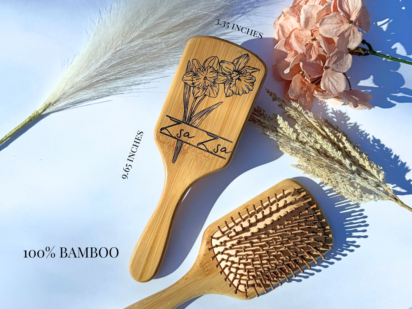 Birth Flower Hairbrush