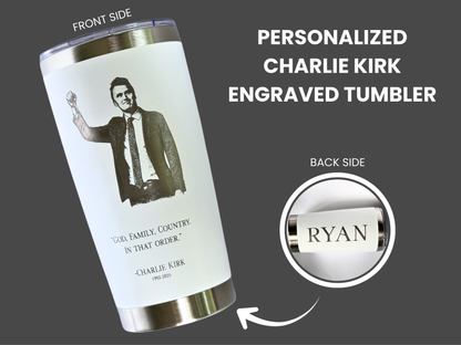 Charlie Kirk 20 oz Tumbler